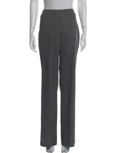 Pre-owned Akris Punto Wool Straight Leg Pants In Gray