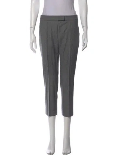 Pre-owned Akris Punto Wool Straight Leg Pants In Gray