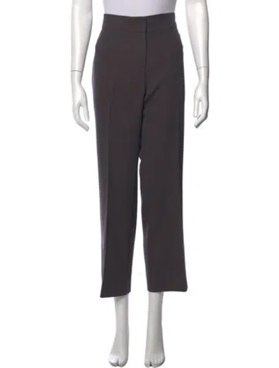 Pre-owned Akris Punto Wool Straight Leg Pants In Gray