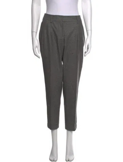 Pre-owned Akris Punto Wool Straight Leg Pants In Grey
