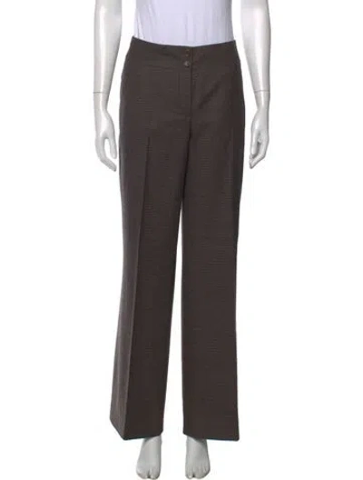Pre-owned Akris Punto Wool Straight Leg Pants In Grey