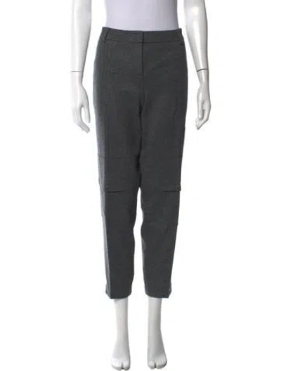 Pre-owned Akris Punto Wool Straight Leg Pants In Grey