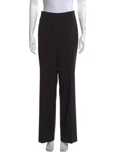 Pre-owned Akris Punto Wool Straight Leg Pants In Grey