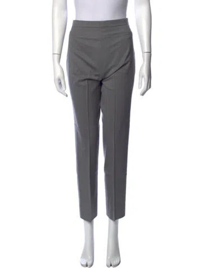 Pre-owned Akris Punto Wool Straight Leg Pants In Grey