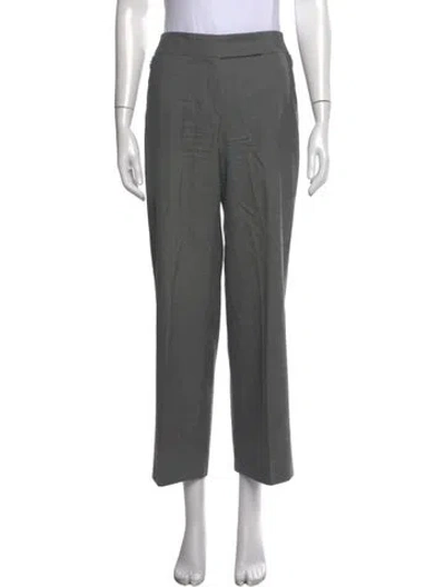 Pre-owned Akris Punto Wool Straight Leg Pants In Grey