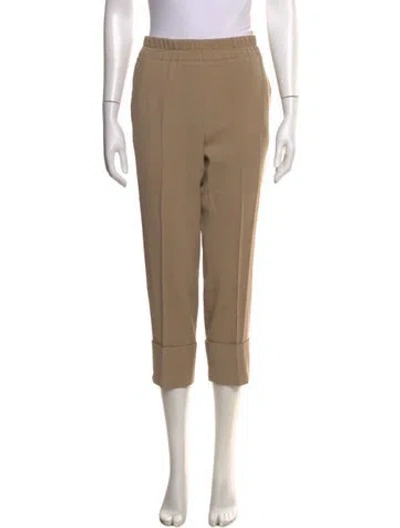 Pre-owned Akris Punto Wool Straight Leg Pants In Neutral