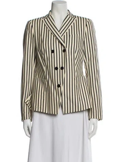 Pre-owned Akris Punto Wool Striped Blazer In Multi