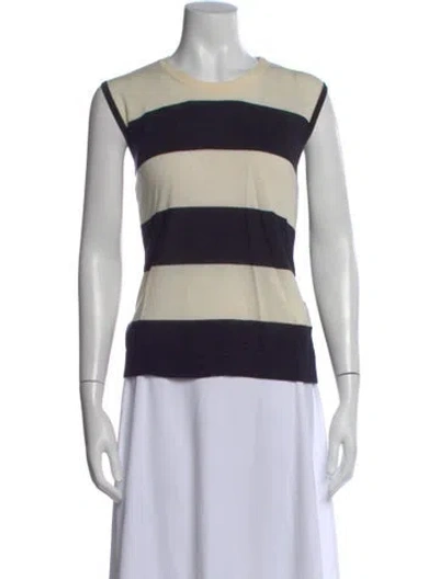 Pre-owned Akris Punto Wool Striped Sweater