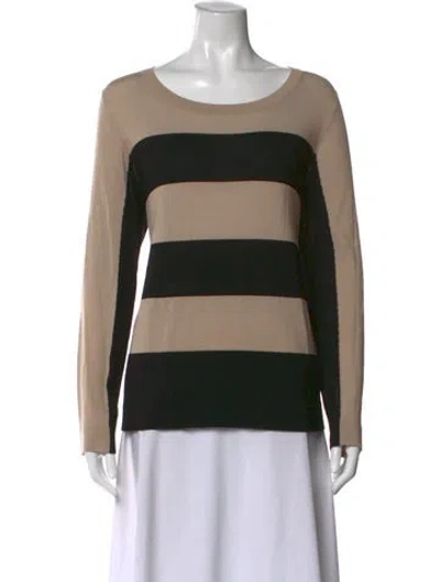 Pre-owned Akris Punto Wool Striped Sweater