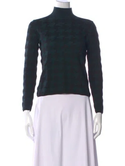 Pre-owned Akris Punto Wool Striped Sweater In Black