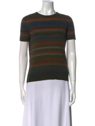 Pre-owned Akris Punto Wool Striped Sweater In Multi