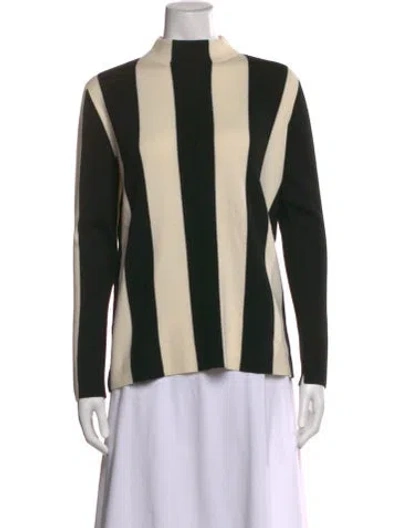 Pre-owned Akris Punto Wool Striped Sweater In Multi