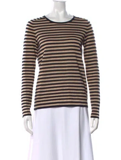 Pre-owned Akris Punto Wool Striped Sweater In Neutral