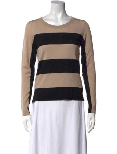 Pre-owned Akris Punto Wool Striped Sweater In Neutrals