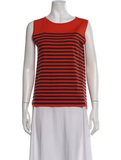 Pre-owned Akris Punto Wool Striped T-shirt In Orange