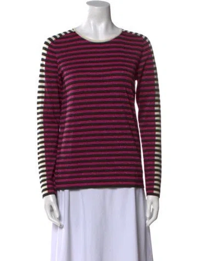 Pre-owned Akris Punto Wool Striped T-shirt In Pink