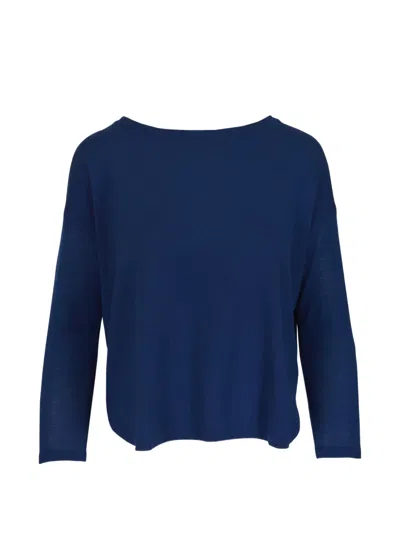 Akris Punto Wool Sweater In Blue