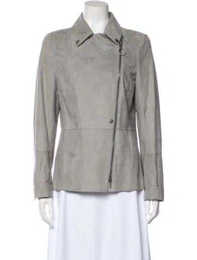 Pre-owned Akris Punto Wool Trench Coat In Gray