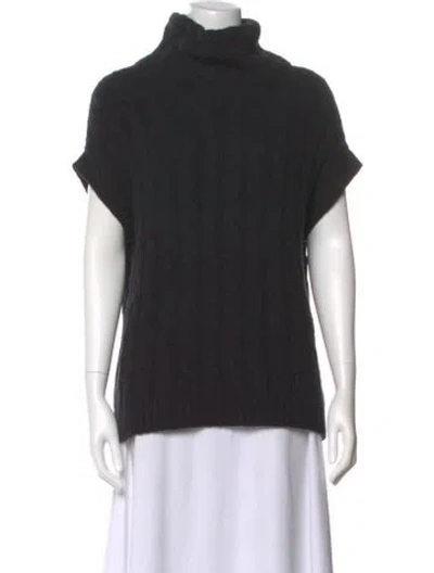 Pre-owned Akris Punto Wool Turtleneck Sweater In Black