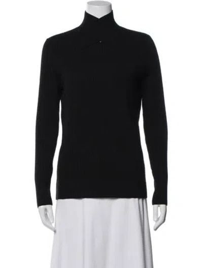 Pre-owned Akris Punto Wool Turtleneck Sweater In Black