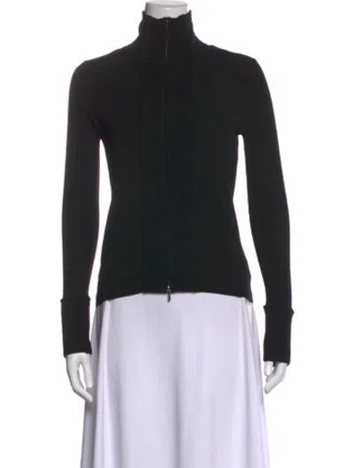 Pre-owned Akris Punto Wool Turtleneck Sweater In Black