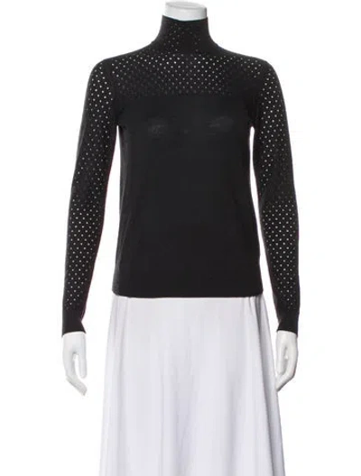 Pre-owned Akris Punto Wool Turtleneck Sweater In Gray