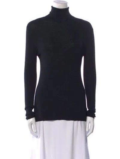 Pre-owned Akris Punto Wool Turtleneck Sweater In Gray
