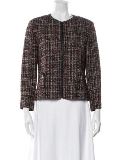 Pre-owned Akris Punto Wool Tweed Pattern Evening Jacket In Multi