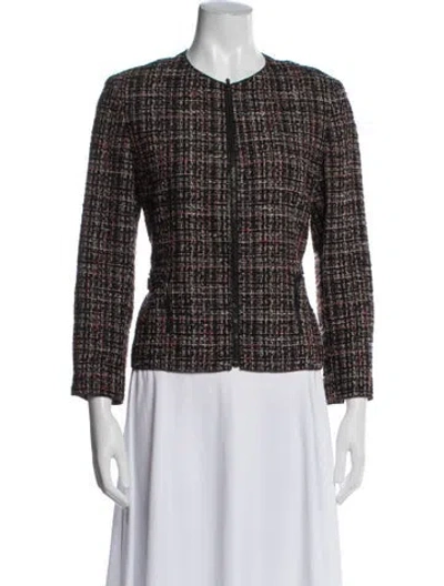 Pre-owned Akris Punto Wool Tweed Pattern Evening Jacket In Multi