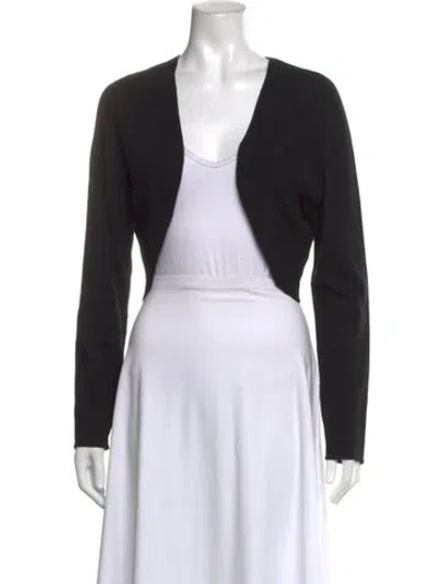 Pre-owned Akris Punto Wool V-neck Sweater In Black
