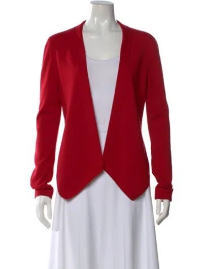 Pre-owned Akris Punto Wool V-neck Sweater In Red