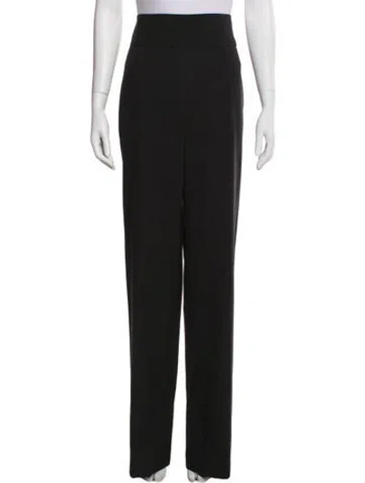 Pre-owned Akris Punto Wool Wide Leg Pants In Black