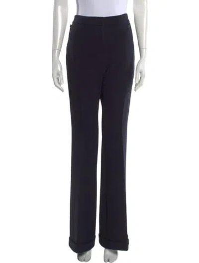 Pre-owned Akris Punto Wool Wide Leg Pants In Black