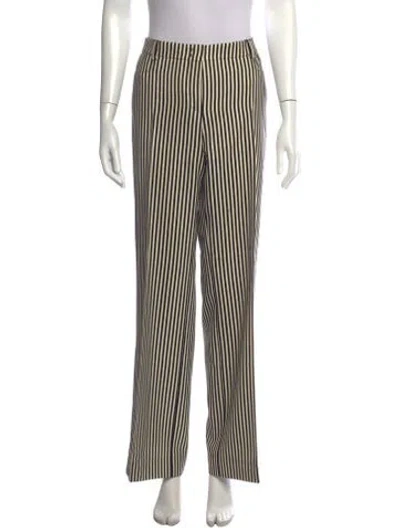 Pre-owned Akris Punto Wool Wide Leg Pants In Black/neutrals