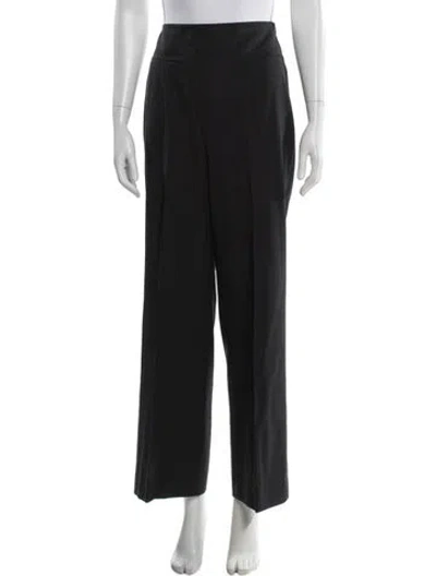 Pre-owned Akris Punto Wool Wide Leg Pants In Gray
