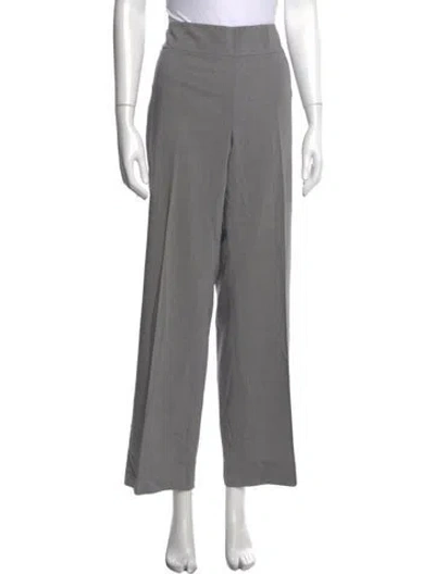 Pre-owned Akris Punto Wool Wide Leg Pants In Grey