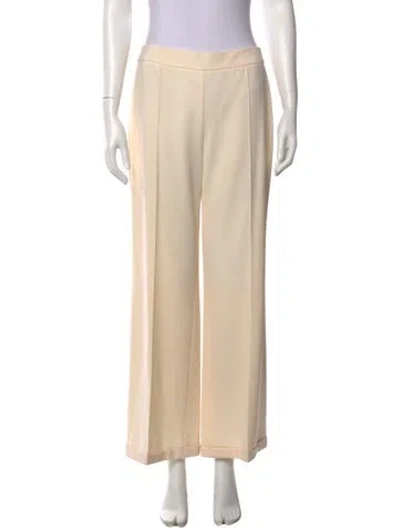 Pre-owned Akris Punto Wool Wide Leg Pants In Neutral