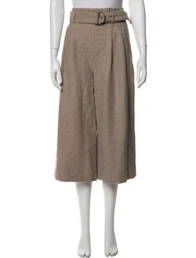 Pre-owned Akris Punto Wool Wide Leg Pants W/ Tags In Neutrals