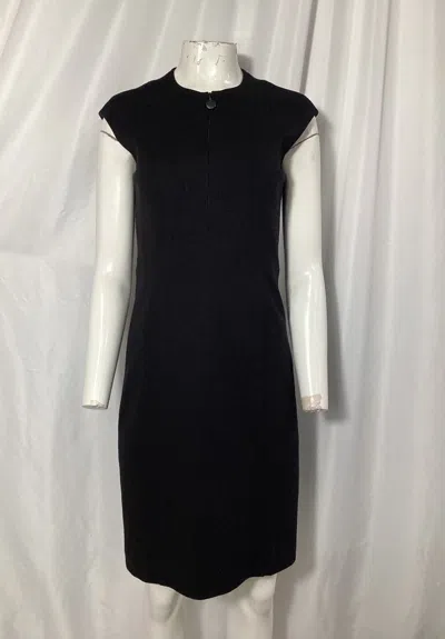 Akris Punto Zip-front Seamed Dress In Black Viscose