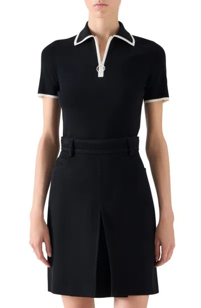 Akris Punto Zip Polo In Black