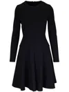 Akris Punto Zip-up Panelled Flared Midi Dress In Black