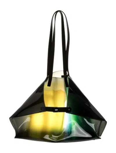 Pre-owned Akris Pvc Hobo In Green