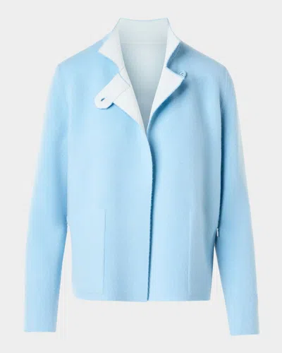 Akris Reversible Cashmere Single-breasted Jacket In Multi