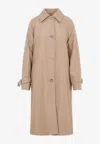 Akris Reversible Checked Wool Coat In Camel