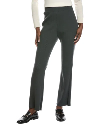Akris Rib Wool-blend Pant In Green
