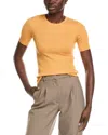 Akris Ribbed Silk-blend Top In Yellow