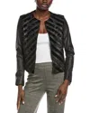 Akris Rosalie Silk-lined Leather Jacket In Black