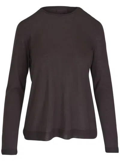 Akris Round-neck T-shirt In Brown