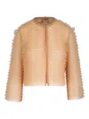 Akris Ruched Tulle Jacket
