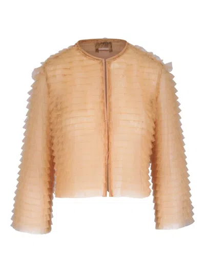 Akris Ruched Tulle Jacket